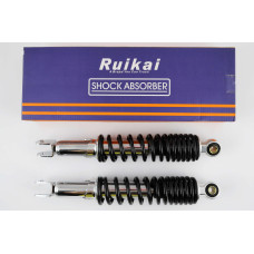 Амортизаторы (пара) GY6, DIO ZX 310mm, регулируемые (черные) RUIKAI