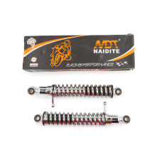 Амортизаторы (пара) ИЖ 320mm, регулируемые, с рычагом (хром) NDT