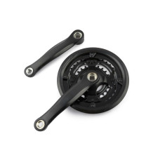 Звезды велосипедные (передние) 24/34/42T (+2 шатуна L-170mm, квадрат, черные, с защитой) YKX