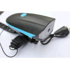 Оптика велосипедная (фара передняя) (LED USB General) с сигналом FM