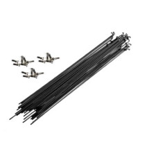 Спица велосипедная (L-251mm, 14G) (144шт) (черные) Сталь с ниппелем T-BIKE