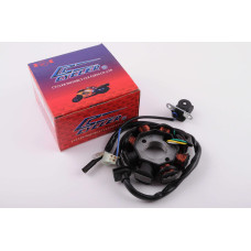 Статор генератора 4T GY6 50 (6+2 катушек, 5 контактов) CYCLER