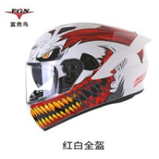 Шлем-интеграл (mod:X9) (size:XL, бело красный) FGN