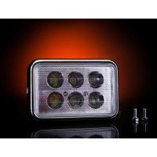 Фара (в сборе) 4T CB125, CG125 (квадратная, LED, 6 дидов, 18W) EVO-2