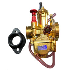 Карбюратор   4T CB/CG   PWK 30 с переходником на  МТ , Урал , ИЖ , Минск  ручной подсос + жиклёры + игла (золотой) VDK