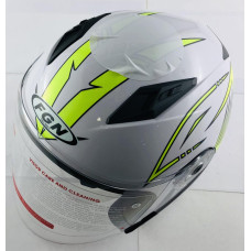 Шлем открытый (mod:FX-512) (size:XL,белый, желтый декор, ARROW) FGN