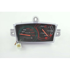 Панель приборов (в сборе) Yamaha JOG Z NEXT ZONE (120км/ч, черная) (mod:MY-123)
