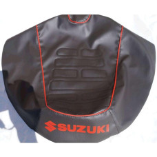 Чехол сиденья Suzuki LETS (кожвинил, кант, надпись SUZUKI) (EURO) IGR