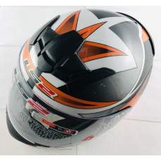 Шлем интеграл (size:XL, черно-оранжевый) LS-2