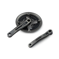 Звезды велосипедные (передние) 24/34/42T (+2 шатуна L-170mm, квадрат, черные, с защитой) (OKTALINK GRAY) OKT