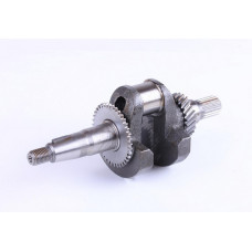 Коленвал м/б 168F/170F (6,5/7Hp) (под шлицы) (c шестернями) для двигателя с понижающим редуктором AMG