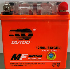 АКБ 12N5L-BS 12V5A OUTDO (GEL) оранж (120x130x61)