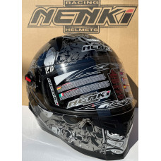Шлем интеграл NENKI FF-863 чёрный с серым