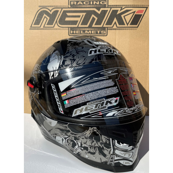 Шлем интеграл NENKI FF-863 чёрный с серым