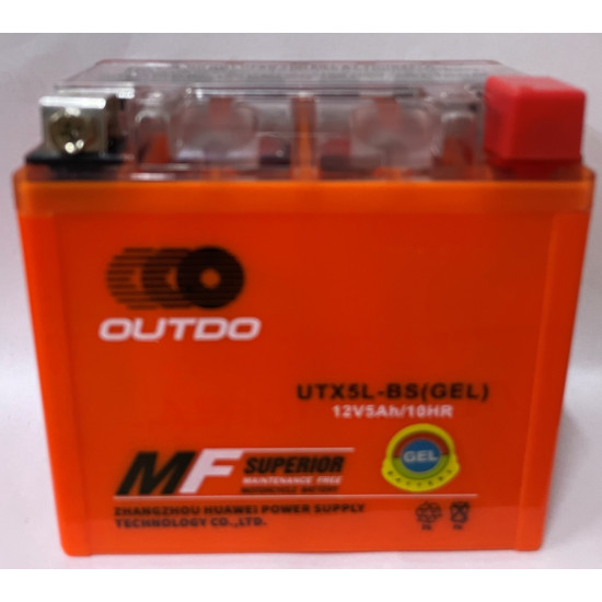 АКБ YTX5L-BS 12V5A OUTDO (GEL) (110x105x67)