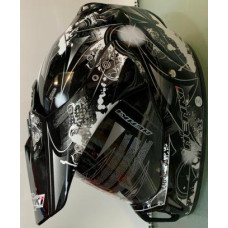 Шлем кроссовый NENKI MX-310 чёрный с рисунком