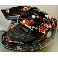 Шлем кроссовый NENKI MX-310 чёрно-оранжевый