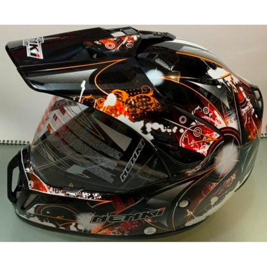 Шлем кроссовый NENKI MX-310 чёрно-оранжевый