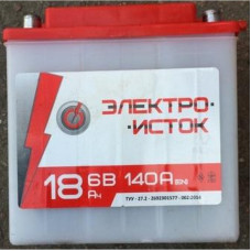 АКБ 6V 18А МОТО МТ ИЖ 10шт в ящ Электро-исток 140x75x140 