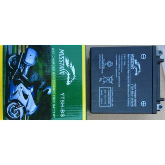АКБ 12V5A JAWA ACTIV высокий пастовый 120*130*60 MUSSTANG