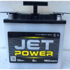 АКБ 6V 18А МОТО МТ ИЖ 10шт в ящ JET POWEP круглая клема 140x75x140 
