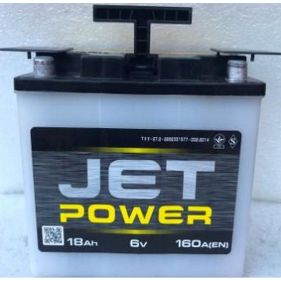 АКБ 6V 18А МОТО МТ ИЖ 10шт в ящ JET POWEP круглая клема 140x75x140 