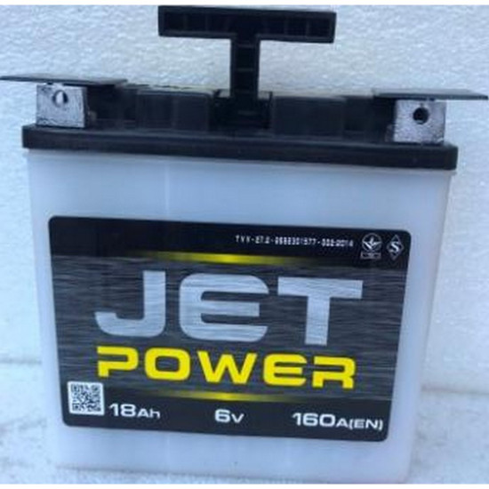 АКБ 6V 18А МОТО МТ ИЖ 10шт в ящ JET POWEP плоская клема 140x75x141
