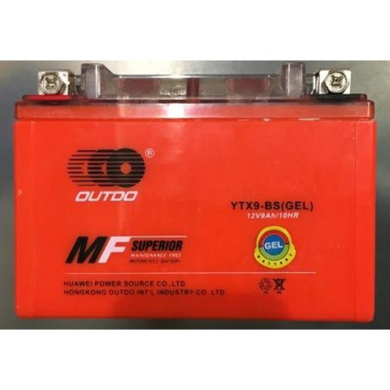 АКБ YTX9A-BS(GEL) оранжевый  106x86x150 OUTDO