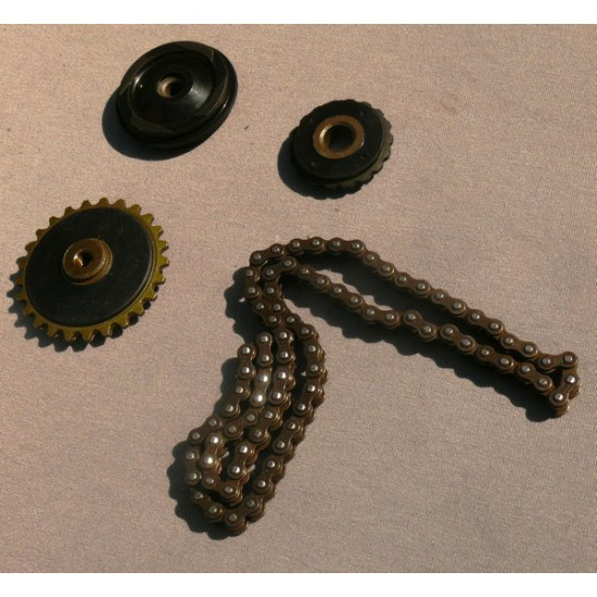 Ролики натяжные + цепь распредвала Дельта-70  (82L)