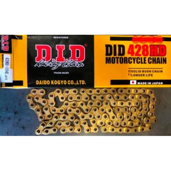 Цепь 428H-104L  gold     D.I.D.  качество